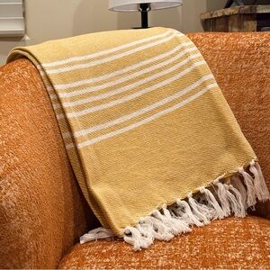 Hand-Woven in India 100% Cotton Throw NWT